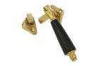 Window fastener polished brass bakelite Left (1915)