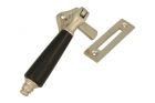 Window fastener reversible satin nickel bakelite (1915)