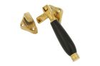 Window fastener polished brass ebony Left (1926)