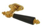 Window handle with rosette polished brass ebony (1890)