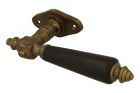 Window handle with rosette antique brass ebony (1890)