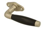 Window handle with rosette satin nickel ebony (1931)