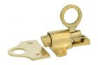 Transom window latch polished brass with catch