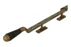 Window stay antique brass ebony 300mm (1908)