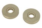 Pair round concealed escutcheons satin nickel