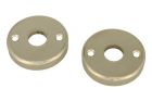 Pair round escutcheons satin nickel (through fixing)