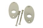 Oval Door Knob Rosette (2-Pack) nickel for TM-400 n*