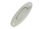 Recessed sliding door flush pull oval nickel