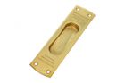 Recessed sliding door flush pull polished brass (1928)