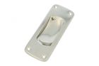 Recessed sliding door flush pull nickel