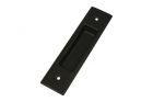 Recessed sliding door flush pull iron black powder coated