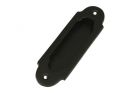 Recessed sliding door flush pull cast iron black 127x40mm