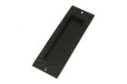 Recessed sliding door flush pull cast iron black 152x52mm