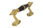 Pull handle 145mm elegant model with curve polished brass