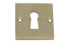 Square key rosette "Bauhaus" in satin nickel