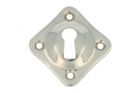 Diagonally mounted key escutcheon nickel