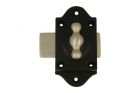 Lock for cabinet/window/door black with satin nickel Knob