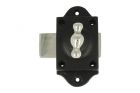 Lock for cabinet/window/door black with nickel Knob