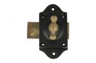 Lock for cabinet/window/door black with antique brass Knob