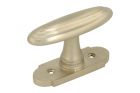 Window handle with rosette satin nickel