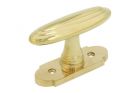 Window handle with rosette polished brass