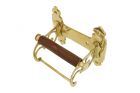 Elegant toilet paper holder polished brass elegant model