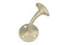 Handrail holder satin nickel, round support saddle