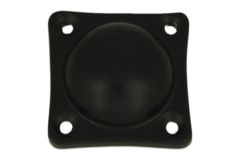 Cover rosette brass black powder coated 37x37mm, height 14mm