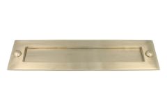 Letter plate satin nickel 1930's