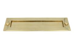 Letter plate polished brass 1930's