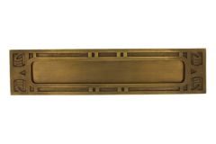 Letter plate antique brass