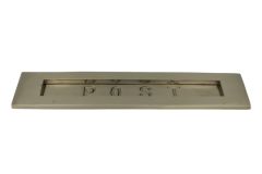 Letter plate "POST" satin nickel inward opening