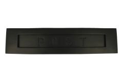 Letter plate "POST" brass black powder coated