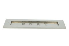 Letter plate "POST" nickel inward opening