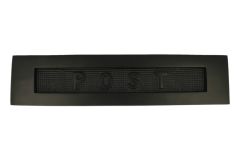 Letter plate embossed "POST" brass black powder coated