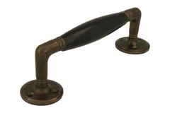 Pull handle 180mm antique brass bakelite