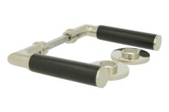 Door handles nickel ebony + round rosettes