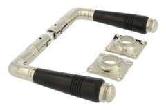 Door handles nickel ebony pair (1908)