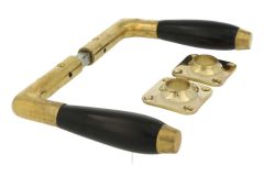 Door handles modern design polished brass bakelite pair