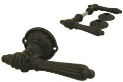Door handles cast iron powder coated with hand pair