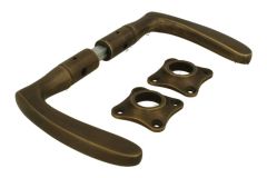 Door handles antique brass pair (1918)