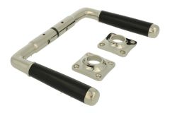 Door handles nickel bakelite pair (1918)