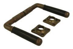 Door handles antique brass bakelite pair (1918)