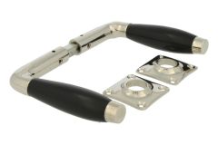 Door handles nickel bakelite pair (1932)