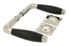 Door handles nickel ebony pair (1932)