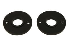 Pair round escutcheons cast iron black powder coated