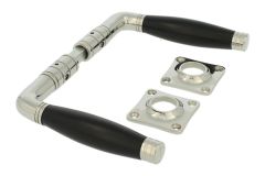 Door handles (1926) nickel ebony pair