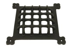 Door window grill cover cast iron powder coated. 