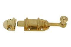 Tower bolt polished brass 101x33mm(L×W) inward opening