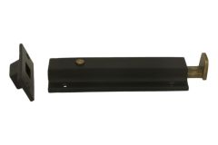 Tower bolt with with spring antique brass/black